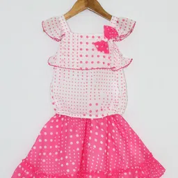 Peppermint Girls Printed Top with Skirt-image-32