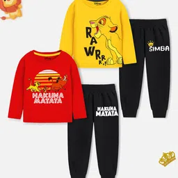 YK Disney Boys Pack of 2 Printed T-shirt with Pyjamas-picture-18