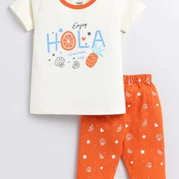 Toonyport Girls Typography Printed T-shirt With Shorts-image-78