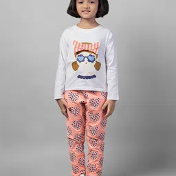 ZIP ZAP ZOOP Girls Printed Pure Cotton T Shirt With Trousers-image-69