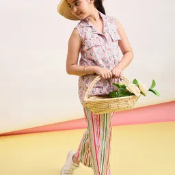 Stylo Bug Girls Printed Shirt with Trouser-image-18