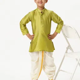 Ramraj Boys Mandarin Collar Straight Kurta with Dhoti Pants-image-84