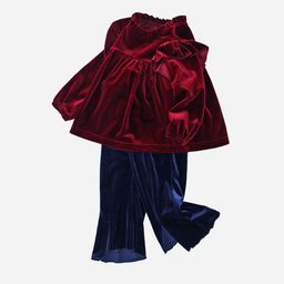 StyleCast Girls Red & Black Top with Trousers-35