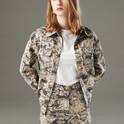 JC Collection Women Grey & Beige Printed Co-Ords-picture-18