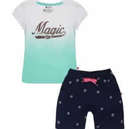 3PIN Girls Printed Pure Cotton T-shirt with Shorts-image-56
