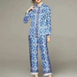 JC Collection Ethnic Motifs Printed Shirt & Trousers Co-ords Set-picture-45
