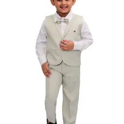 BAESD Boys 3 Piece Notched Lapel Collar Single-Breasted Suit-image-76