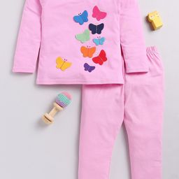 Toonyport Girls Embellished Pure Cotton Top with Trouser-image-67