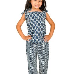 Tiny Bunnies Girls Printed Pure Cotton Top With Trousers Set-image-115