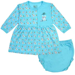BAESD Girls Round Neck Pure Cotton Printed Tunic with Shorts-image-9