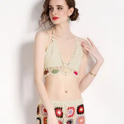 JC Collection Crochet Swimwear Cover-Up Set-image-43