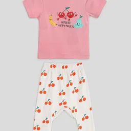 Somersault Boys Printed Pure Cotton T-shirt with Pyjamas-image-62