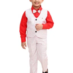BAESD Boys Shirt & Trousers With Waistcoat 3 Piece Party Suit-3