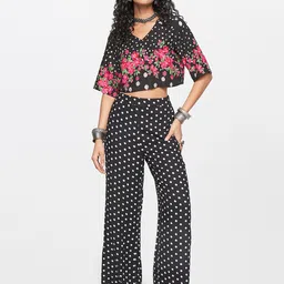Global Desi Women Printed Top With Trousers Co-Ords-picture-11