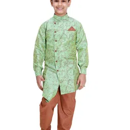 FOURFOLDS Printed Sherwani & Trouser Set-picture-28