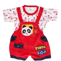 BAESD Printed Cotton Dungaree With T-Shirt-image-26