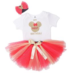 TINY MINY ME Girls Orange & White Embellished Top with Skirt-image-34