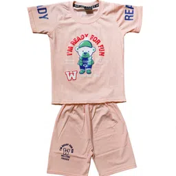 BAESD Boys Printed Short Sleeves Pure Cotton Top With Trouser-image-96