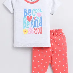 Toonyport Girls Typography Printed T-shirt With Shorts-image-43