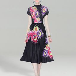 JC Collection Ethnic Motifs Printed Top with Skirt-picture-13