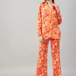 Orchid Blues Women Printed Shirt with Trousers-picture-19
