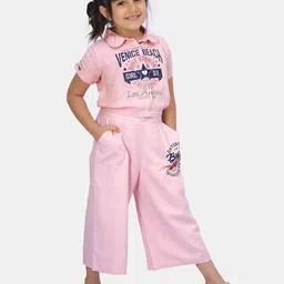Peppermint Girls Typography Printed Top with Trousers-image-9