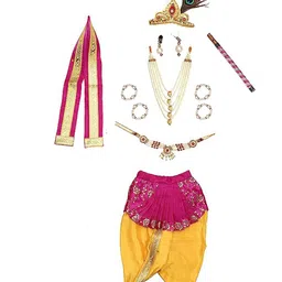 RAJ FANCY DRESSES Kids Shri Krishna Clothing Set With Accessories-picture-10