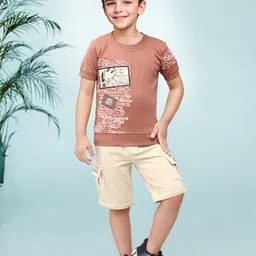 Toonyport Boys Graphic Printed Pure Cotton T-shirt with Shorts-image-85