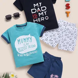 Toonyport Kids Pack Of 2 Printed Pure Cotton T-shirt with Shorts-57
