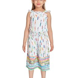 Peppermint Girls Printed Sleeveless Top With Palazzos-image-34