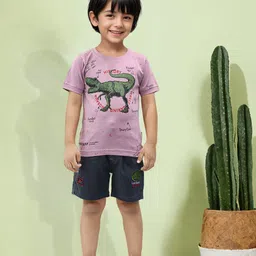 Toonyport Boys Printed Pure Cotton T-shirt With Shorts-image-97
