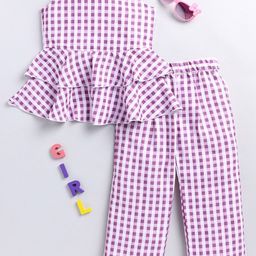 Toonyport Girls Checked Top with Palazzos-image-16
