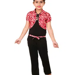 BAESD Girls Shoulder Straps Basic Jumpsuit Comes With Jacket-image-21