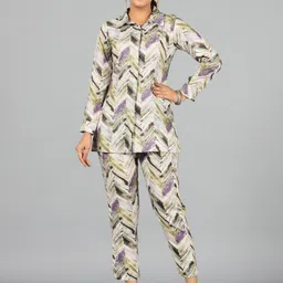 Juniper Geometric Printed Shirt Collar Long Sleeve Co-Ords-picture-29