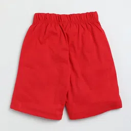 Lazy Shark Boys White & Red Printed T-shirt with Shorts image 2
