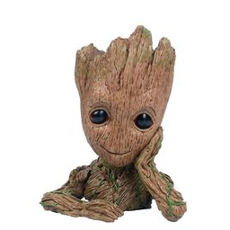 Awestuffs Tree Pen Stand With Flower Pot-image-68