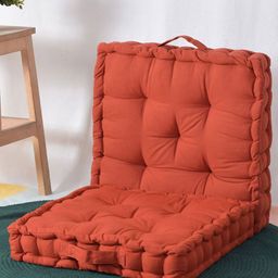 BLANC9 Set Of 2 Red Square Floor Cushion-14