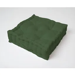 SKANDA FAB Green Quilted Pure Cotton Floor Cushions-image-67