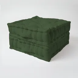 SKANDA FAB 2-pcs Green Pure Cotton Square-Shaped Floor Cushion-image-90