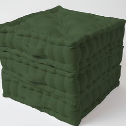 SKANDA FAB 3-pcs Green Pure Cotton Square-Shaped Floor Cushion-image-22