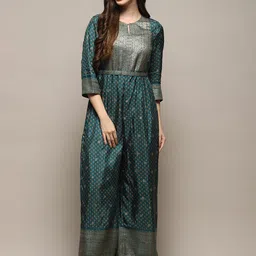 Biba Printed Round Neck Jumpsuit-image-2