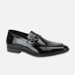 Van Heusen Men Buckle Detailed Round Toe Leather Loafers-image-79