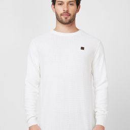 SPYKAR Cable Knit Round Neck Long Sleeves Cotton Pullover Sweater-image-12