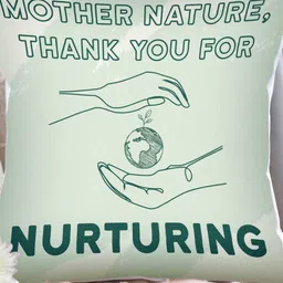 fnp Green & White Printed Velvet Reversible Filled Cushion-image-4