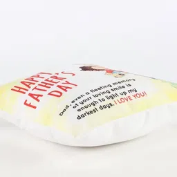 fnp White & Yellow Father'S Day Cartoon Printed Pre-Filled Cushion-picture-56