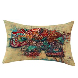 STITCHNEST Green & Red Set of 2 Cartoon Characters Rectangle Cushion Covers image 3