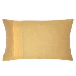 STITCHNEST Set Of 2 Yellow & Brown Graphic Printed Rectangle Cushion Covers image 5