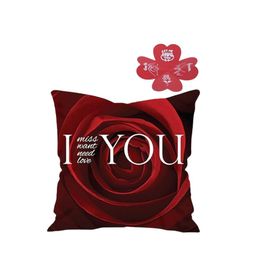 Kaameri Bazaar 2 Pieces Red Pre-Filled Cushion With Greeting Card Gift Set-13