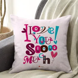 Indigifts Pink & Blue Printed Square Shaped Pre-Filled Cushion-image-52
