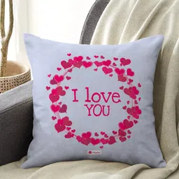 Indigifts Blue & Pink Printed Square Shaped Pre-Filled Cushion-image-71
